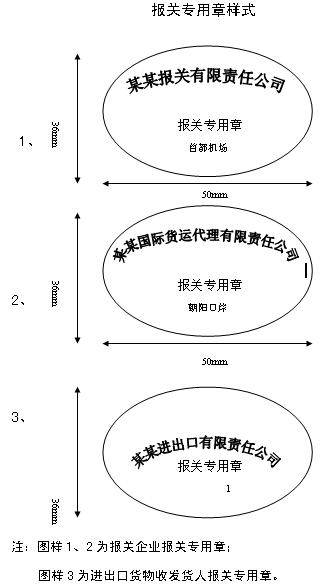 有多枚报关专用章的在“报关专用章图样